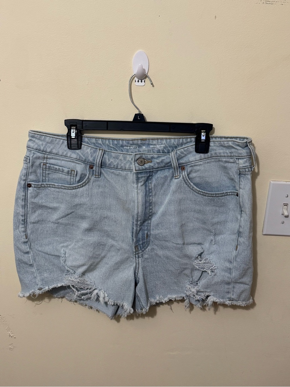 Old Navy Light Blue Distressed Denim Shorts
